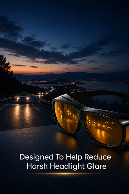 Night HD Vision™ Anti-Glare Riding Glasses + FREE UV Protection Sunglasses