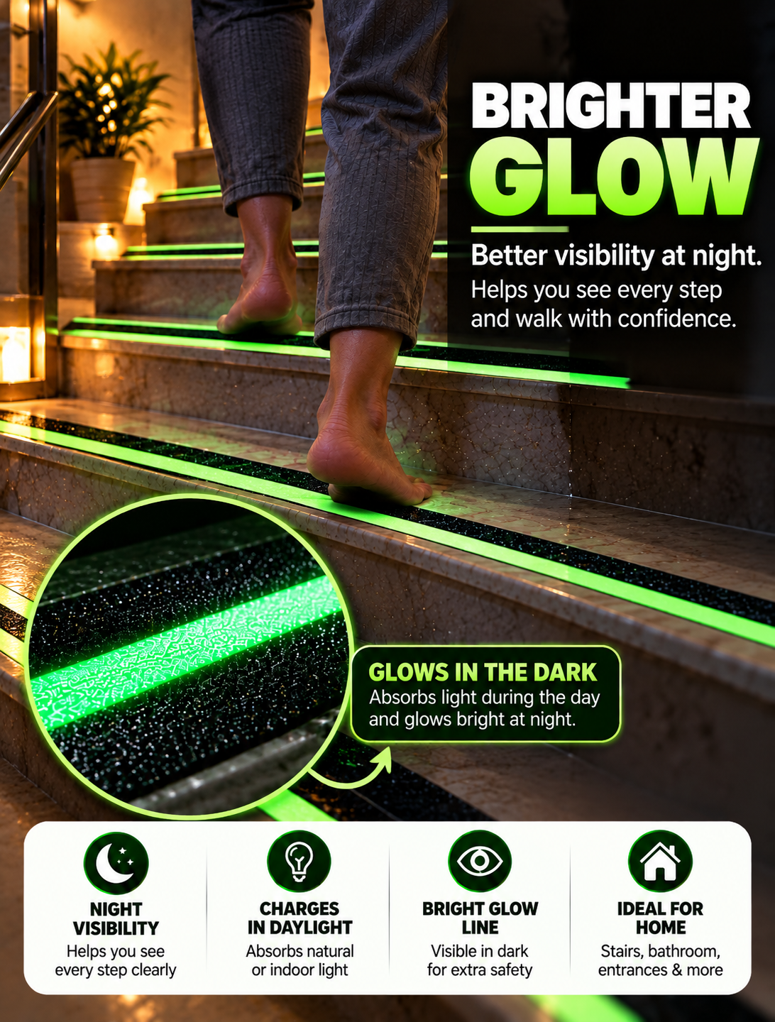GERMAN HARD TAPE™ V2 Waterproof Anti-Slip Glow Tape