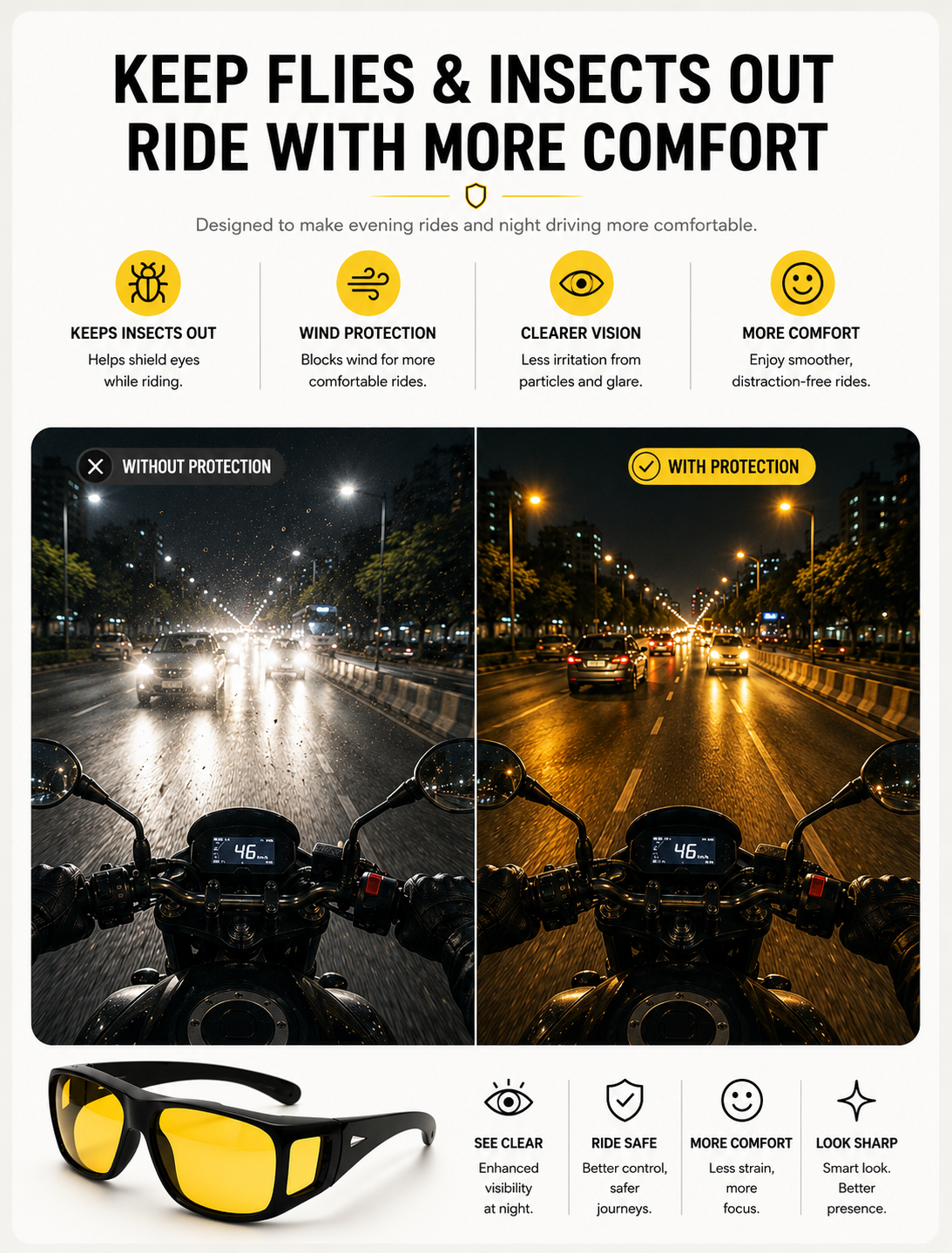 HD Vision™ RoadVision Glasses + FREE UV Protection Sunglasses