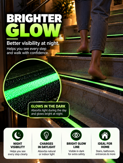 GERMAN HARD TAPE™ V2 - Anti-Slip Glow Tape for Stairs, Bathrooms & More