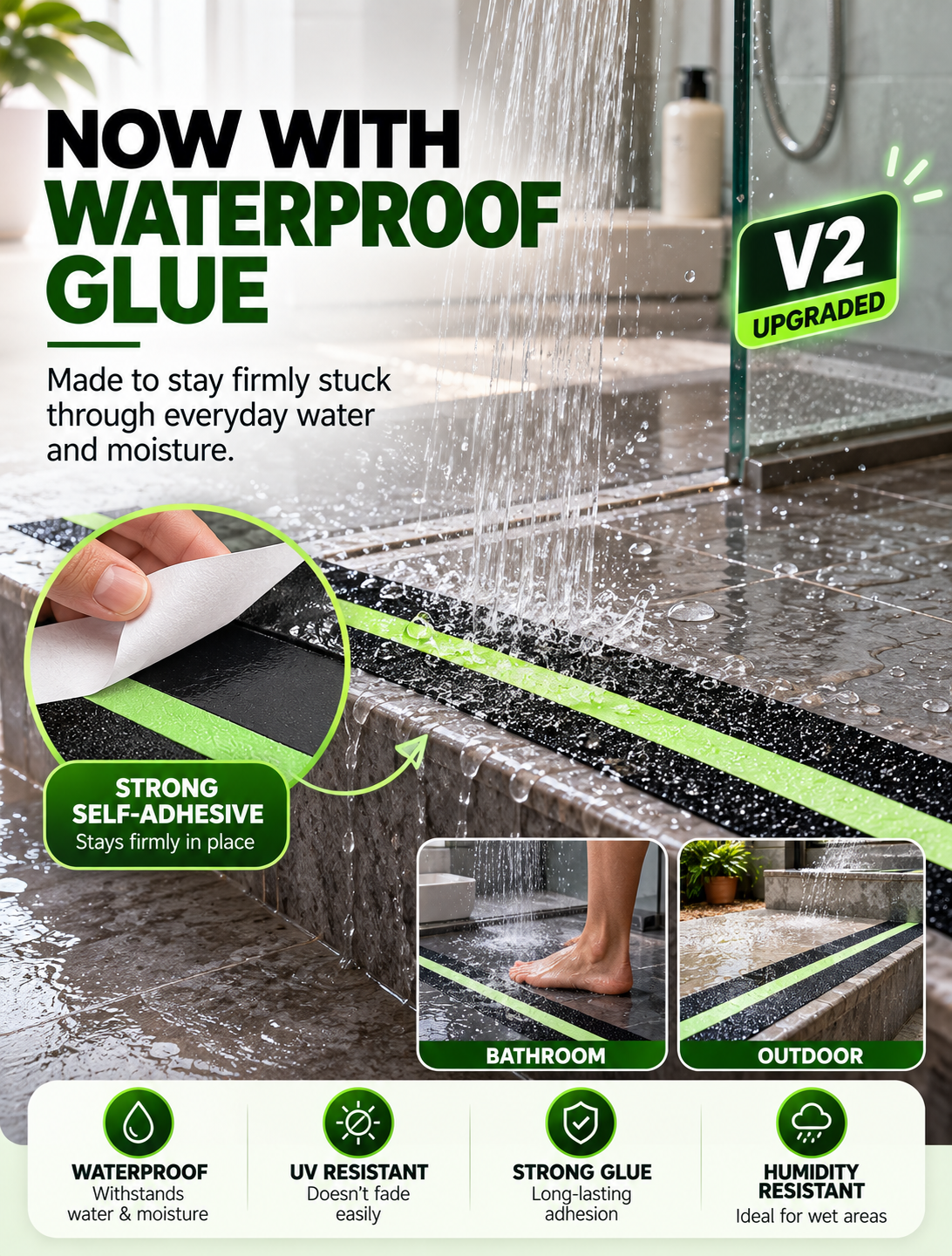 GERMAN HARD TAPE™ V2 - Anti-Slip Glow Tape for Stairs, Bathrooms & More
