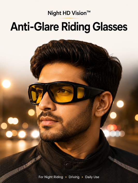 Night HD Vision™ Anti-Glare Riding Glasses + FREE UV Protection Sunglasses