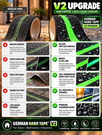 GERMAN HARD TAPE™ V2 Waterproof Anti-Slip Glow Tape