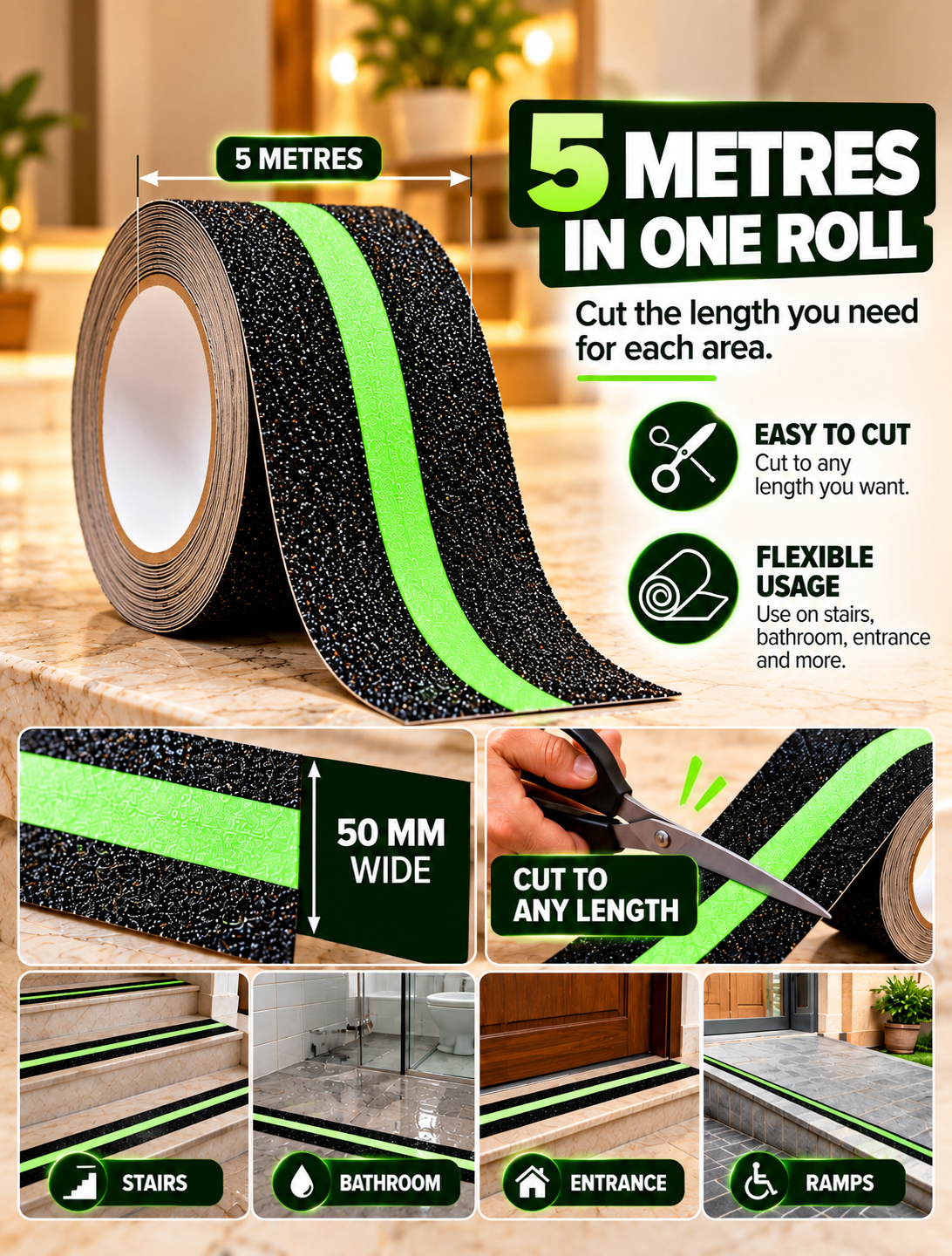 GERMAN HARD TAPE™ V2 Waterproof Anti-Slip Glow Tape