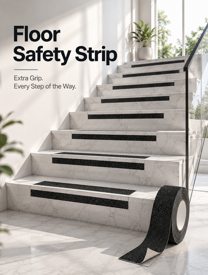 Floor Safety Strip for Tiles, Marble, Bathrooms, Ladders & Ramps