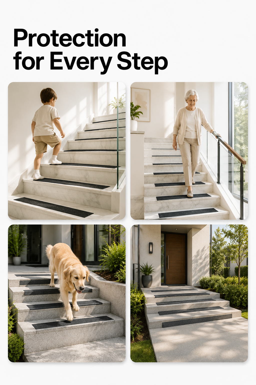 Floor Safety Strip for Tiles, Marble, Bathrooms, Ladders & Ramps